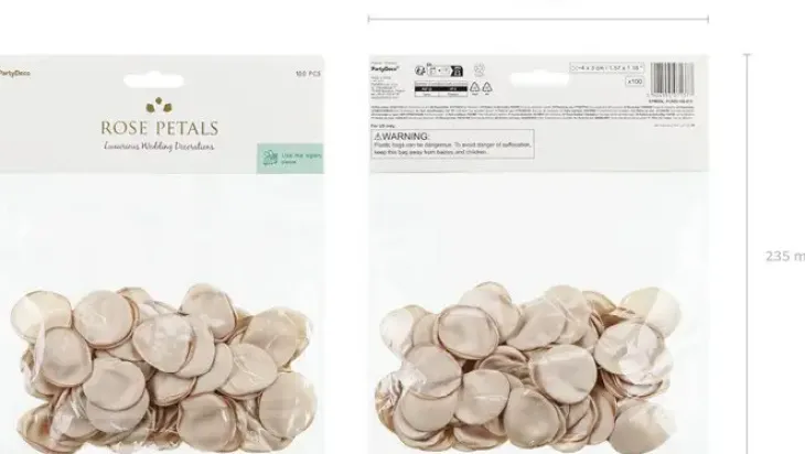 Ruusun terälehde beige 100kpl / 1pkt