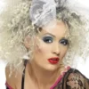 80s blondi kihara peruukki