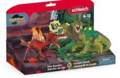 Schleich fire saurian vs. jungle lizard