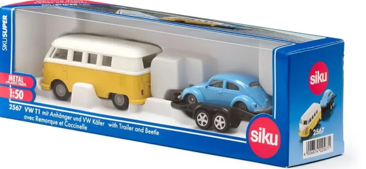 Siku vw t1 perävaunu ja vw kupla
