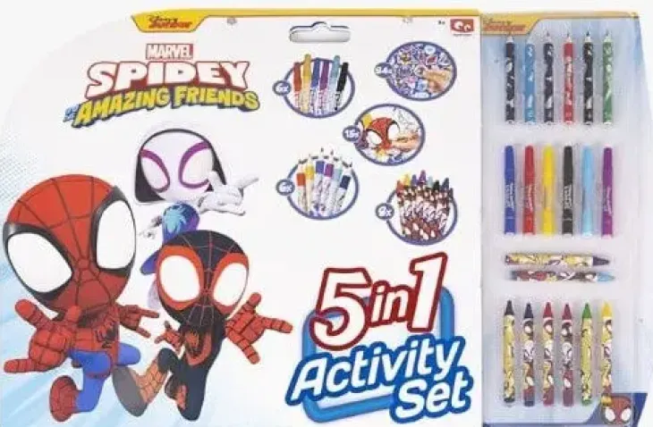 Spidey 5 in 1 activity piirrustussetti