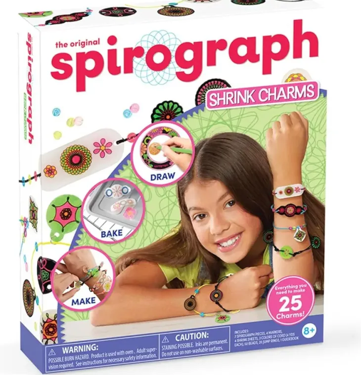 Spirograph shrink charms