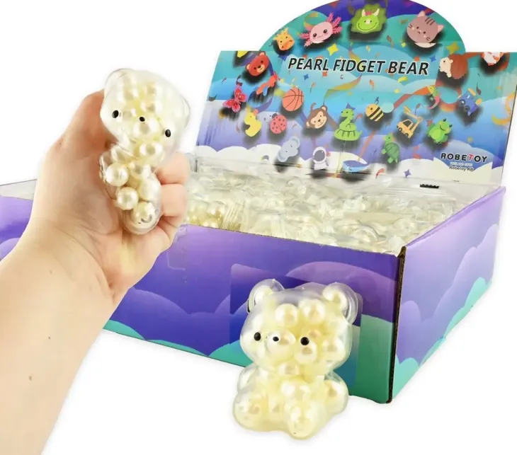 Squeeze pearl bear 7cm