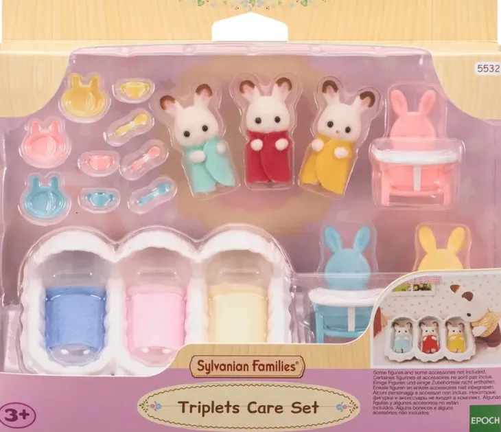 Sylvanian families suklaapupukolmosten hoitosetti