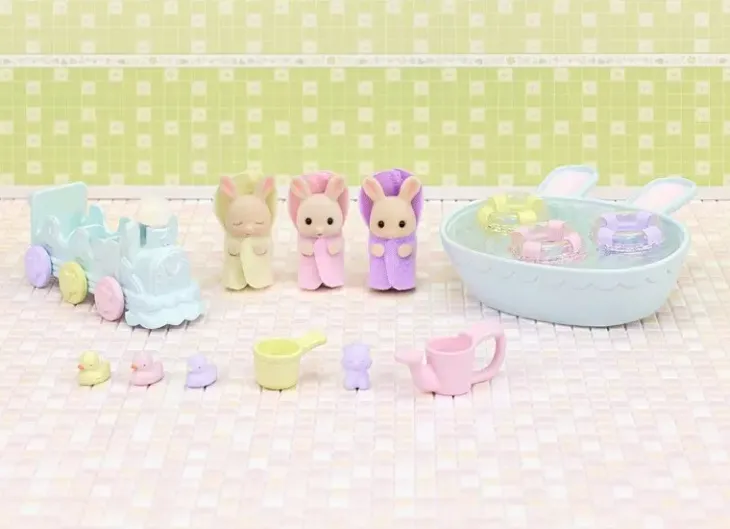 Sylvanian families vauvojen kylpyhetki