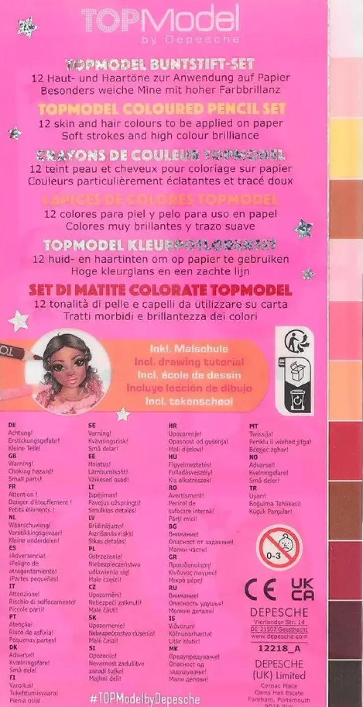 Topmodel puuvärikynät iho & hiukset