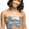 Toppi kimalteleva hopea m/l stretch