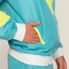 Tuulipuku retro jätkä neon sininen l