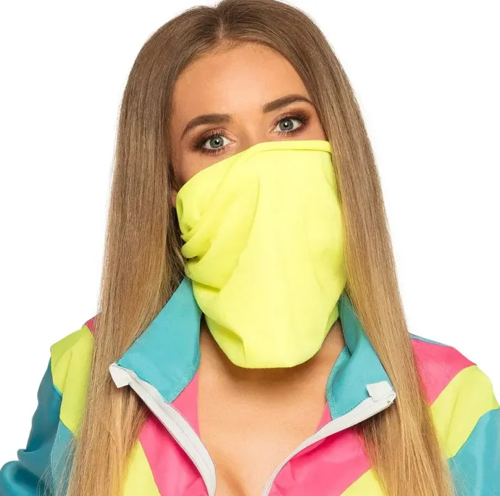 Tuulipuku retro nainen neon l