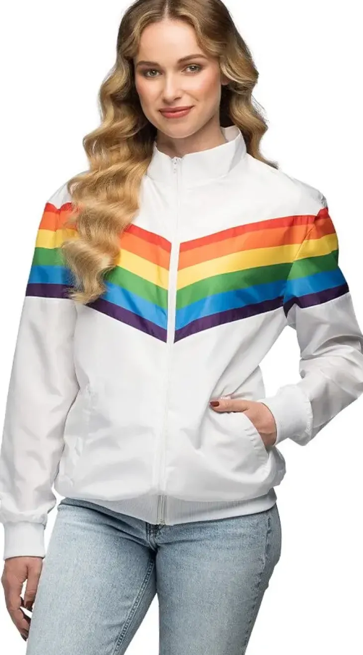 Tuulipuvuntakki vintage rainbow babe l