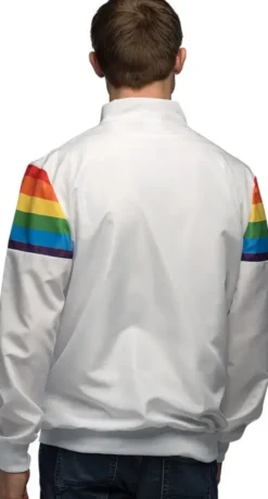 Tuulipuvuntakki vintage rainbow jätkä l