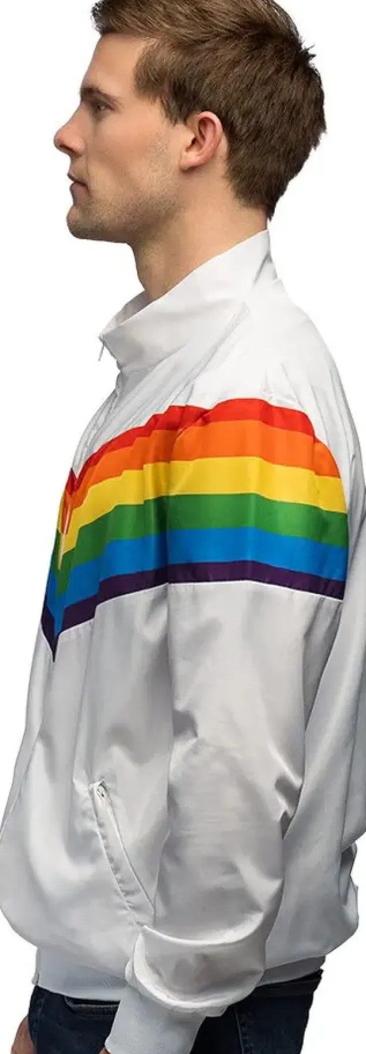 Tuulipuvuntakki vintage rainbow jätkä xl