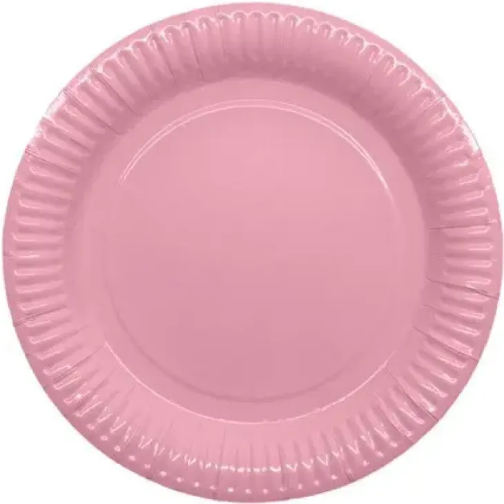 Vaaleanpunainen lautanen 23 cm 8 kpl