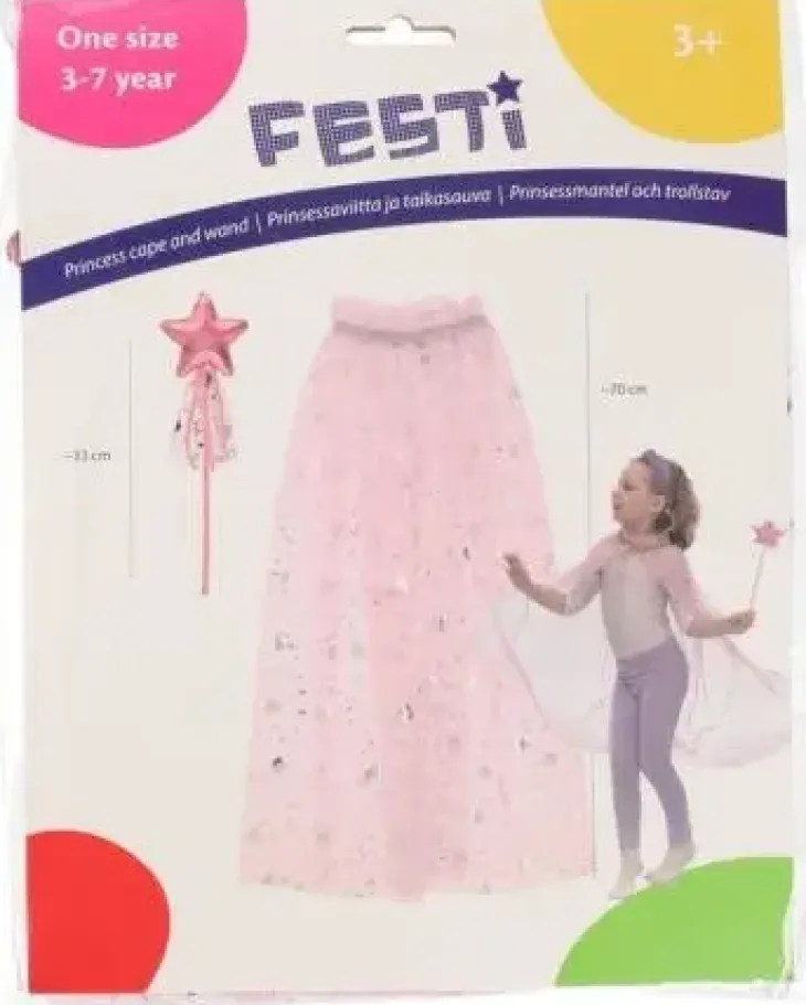 Vaaleanpunainen viitta 70 cm ja sauva