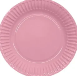 Vaaleanpunaiset pahvilautaset 8kpl 18,5