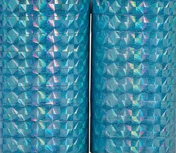 Vaaleansininen hologrammi serpentiini