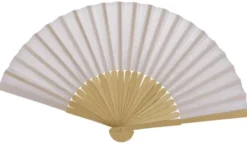 Viuhka , shine white, 21 cm, bambu