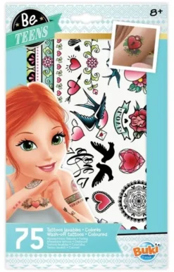 Värilliset tatuoinnit 75kpl