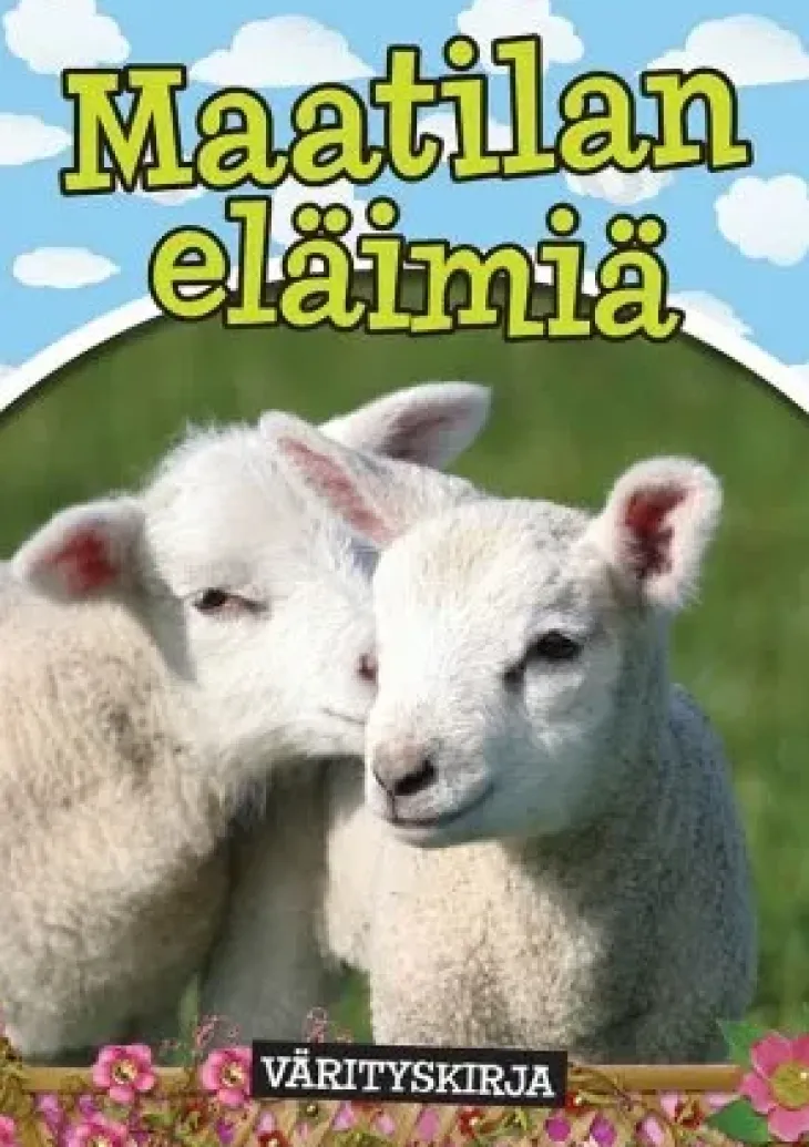Värityskirja maatilan eläimet